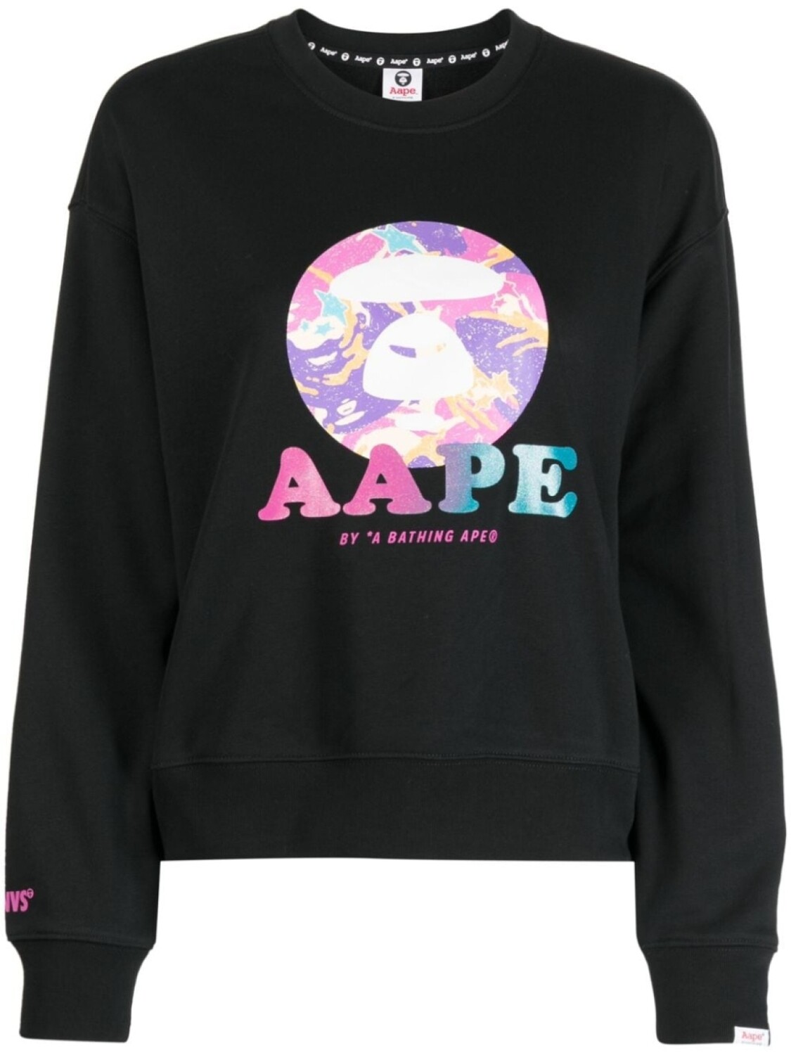 

Толстовка с круглым вырезом и логотипом AAPE BY *A BATHING APE, черный