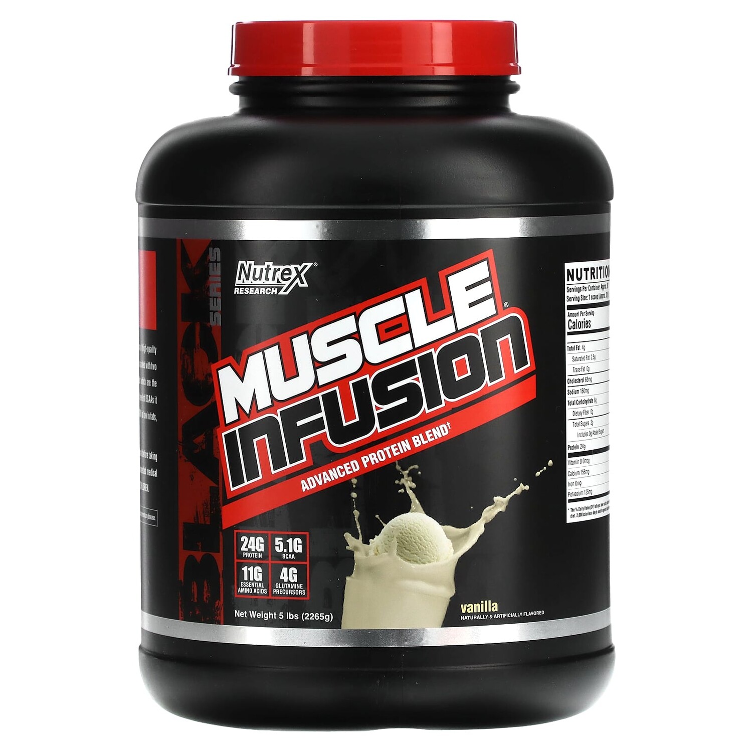 

Muscle Infusion, улучшенная протеиновая смесь, ваниль, 2265 г (5 фунтов), Nutrex Research