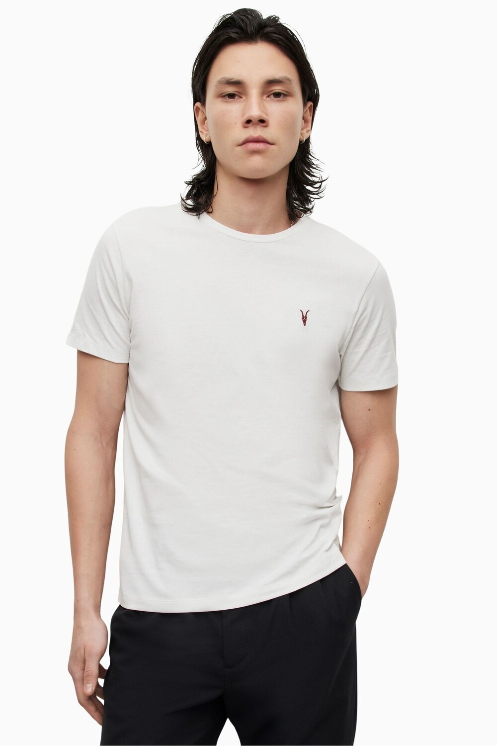 

Белая футболка AllSaints Brace с контрастными шортами и круглым вырезом All Saints, белый