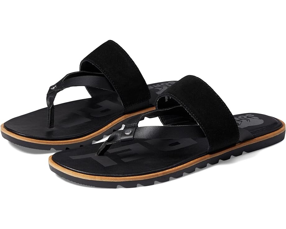 

Сандалии SOREL Ella II Easy Flip, цвет Black/Sea Salt