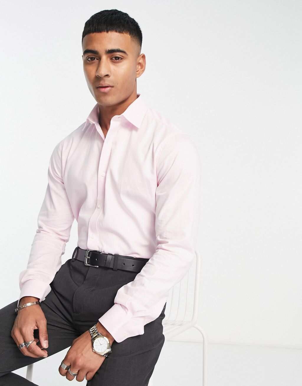 

Розовая твиловая рубашка Ben Sherman