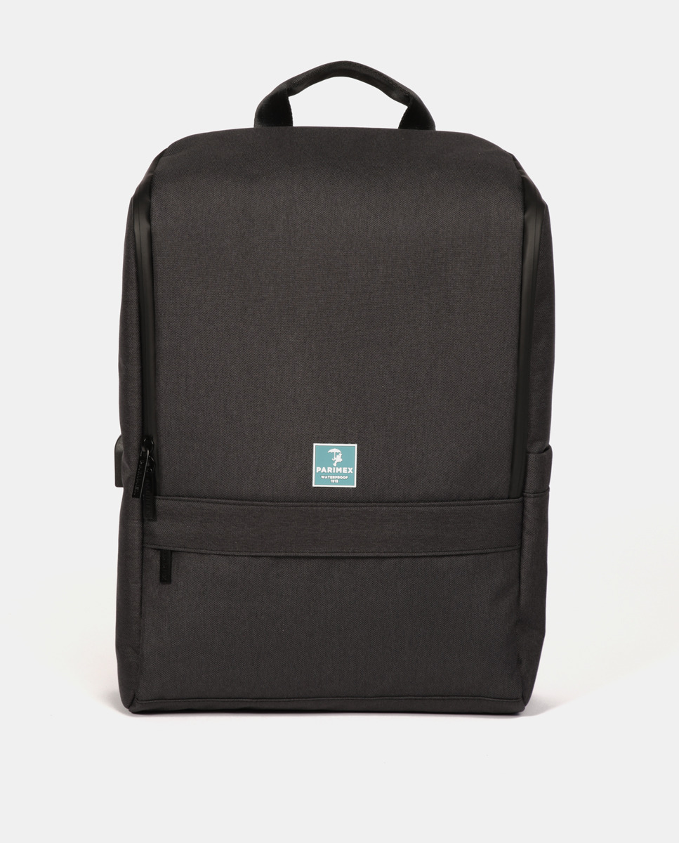 Большой черный водонепроницаемый рюкзак с десятью карманами и отделением для ноутбука Parimex Urban, черный повседневный сетчатый рюкзак на шнурке черный