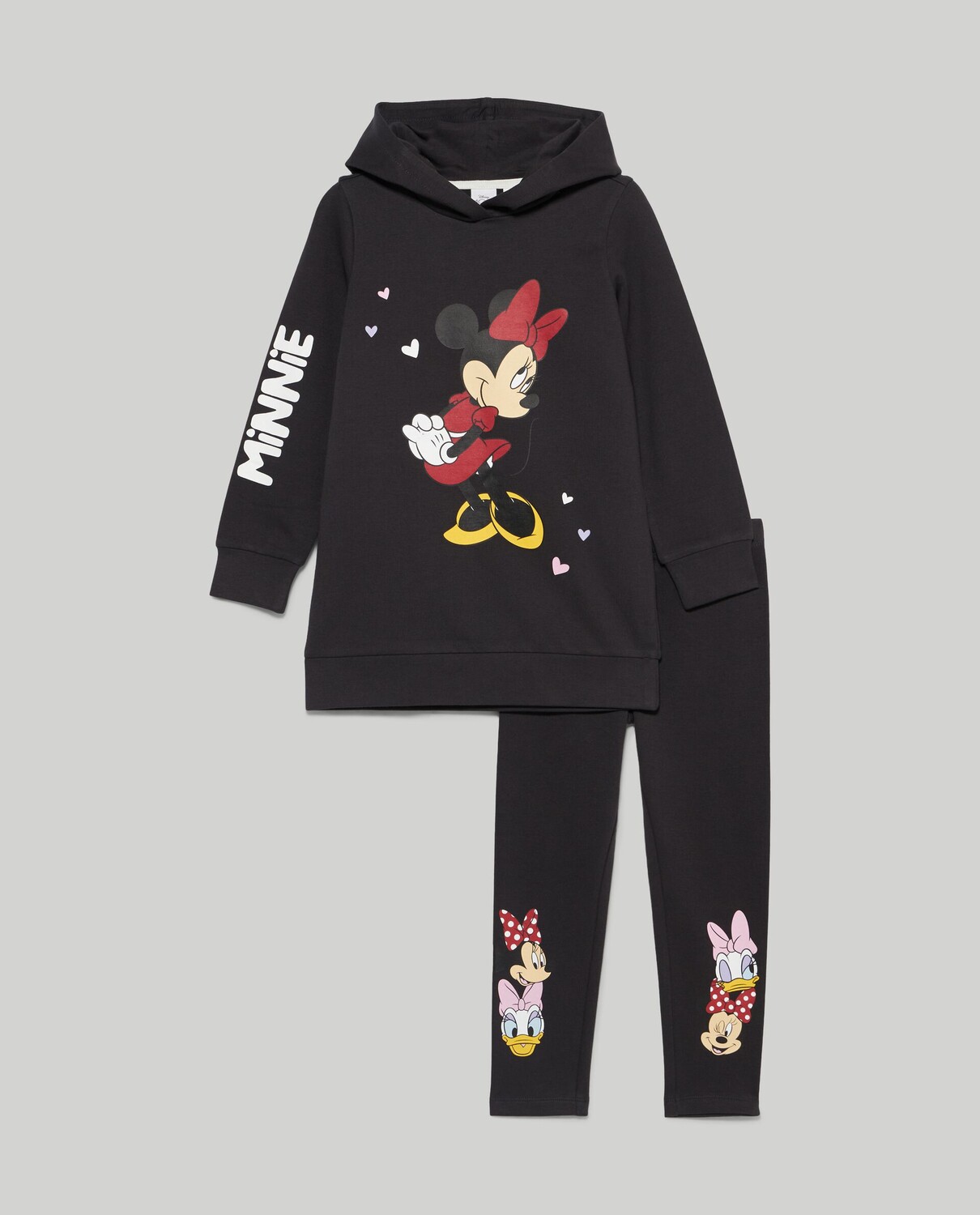 

Спортивный комплект Disney из ворсового флиса для девочек, черный