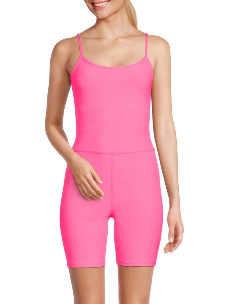 

Байкерский комбинезон Spacedye Beyond Yoga, цвет Electric Pink