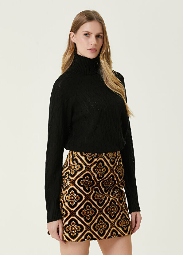

Черный трикотаж из текстурированного кашемира Etro