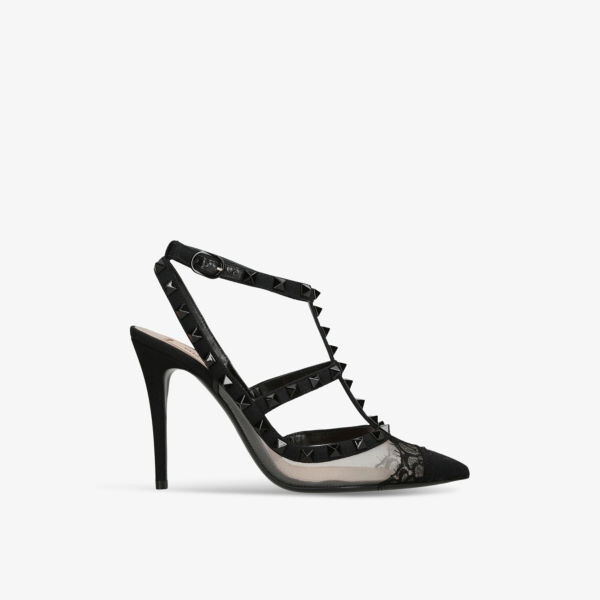 

Туфли Rockstud из ПВХ и кожи с кружевной отделкой на каблуке Valentino Garavani, черный