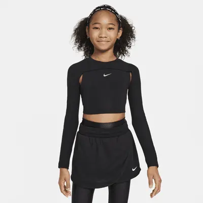 

Топ Nike Girls' Dri-FIT Top, цвет Black/Particle Grey