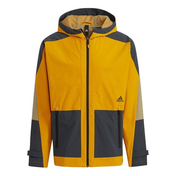 цена Куртка adidas Th Wv Block Jkt Colorblock Hooded Jacket Gold Color, мультиколор