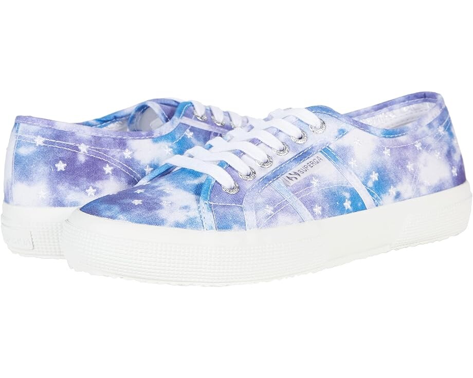 Кроссовки Superga 2750 Print Stars Embroidery, цвет Blue/Purple Tie-Dye