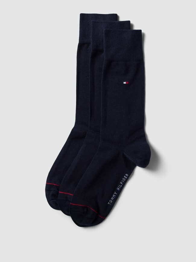 

Носки с этикеткой, модель "Uni", в упаковке 3 шт Tommy Hilfiger, темно-синий