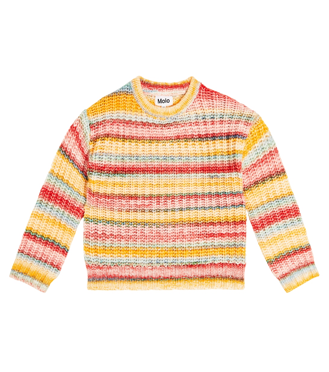 Полосатый свитер Gaylen из смесового хлопка Molo, разноцветный полосатый свитер с логотипом из смесового хлопка kenzo разноцветный