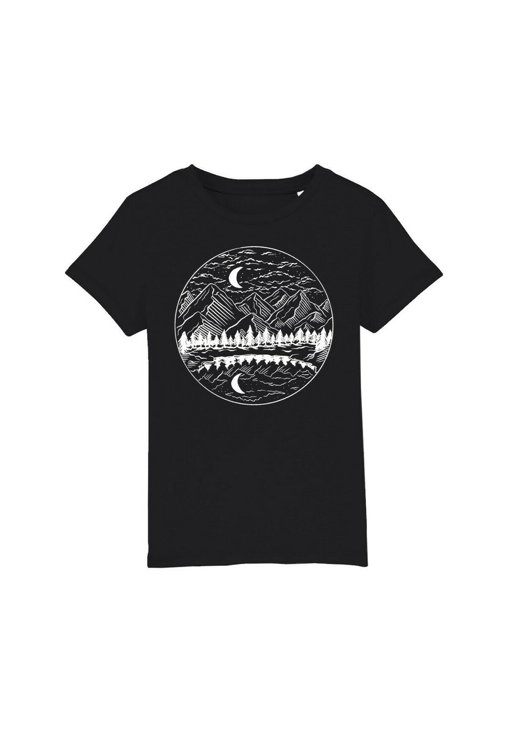 цена Футболка с принтом MOUNTAINS BY NIGHT Watapparel, цвет black