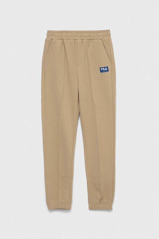 

Детские хлопковые спортивные штаны Fila, бежевый