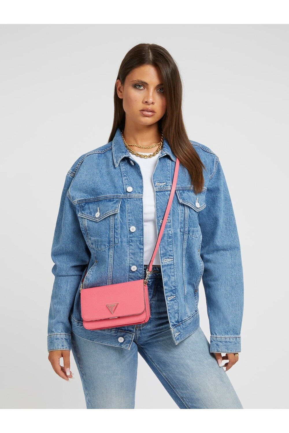 

Женская сумка через плечо Guess, фиолетовый
