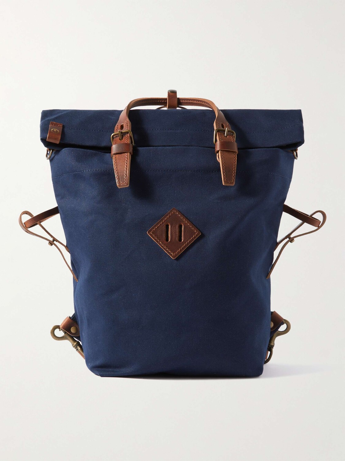 

Рюкзак Woody из хлопка и парусины с кожаной отделкой Bleu De Chauffe, синий