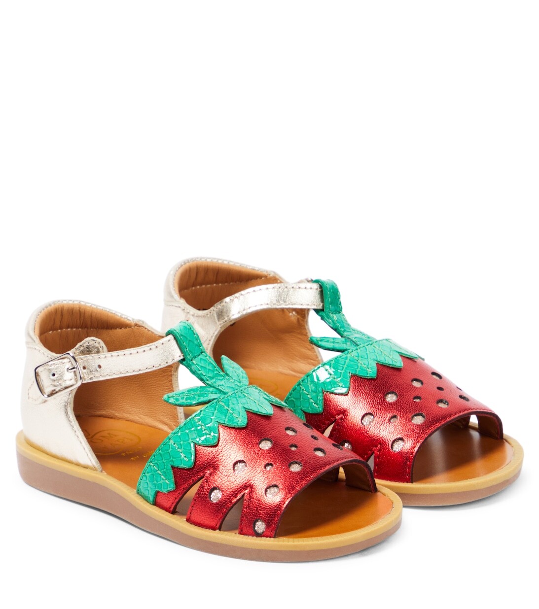 

Кожаные сандалии Poppy Berry Pom d'Api, разноцветный