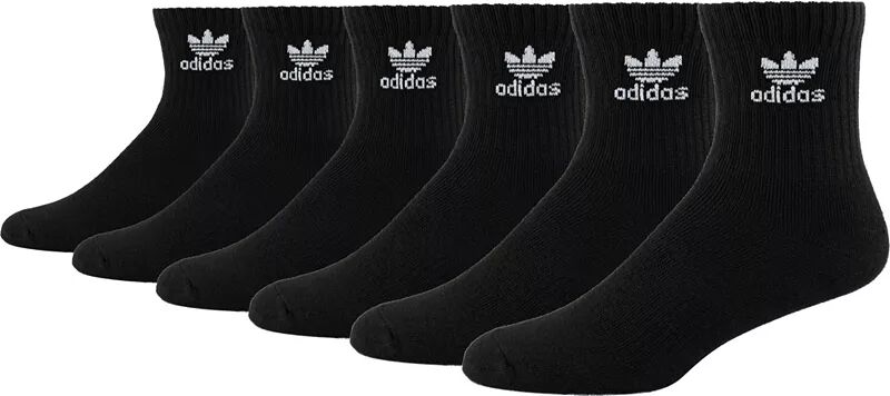 Мужские носки Adidas Originals Trefoil, четверти, 6 шт., черный