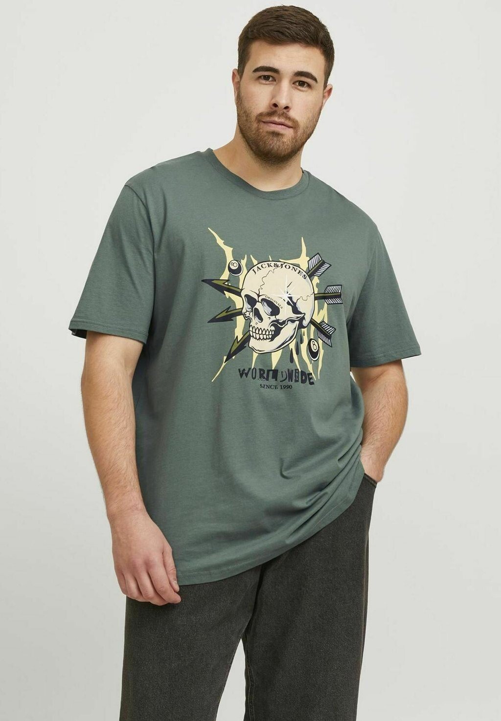 

Футболка с принтом PLUS SIZE CREW NECK Jack & Jones, цвет laurel wreath