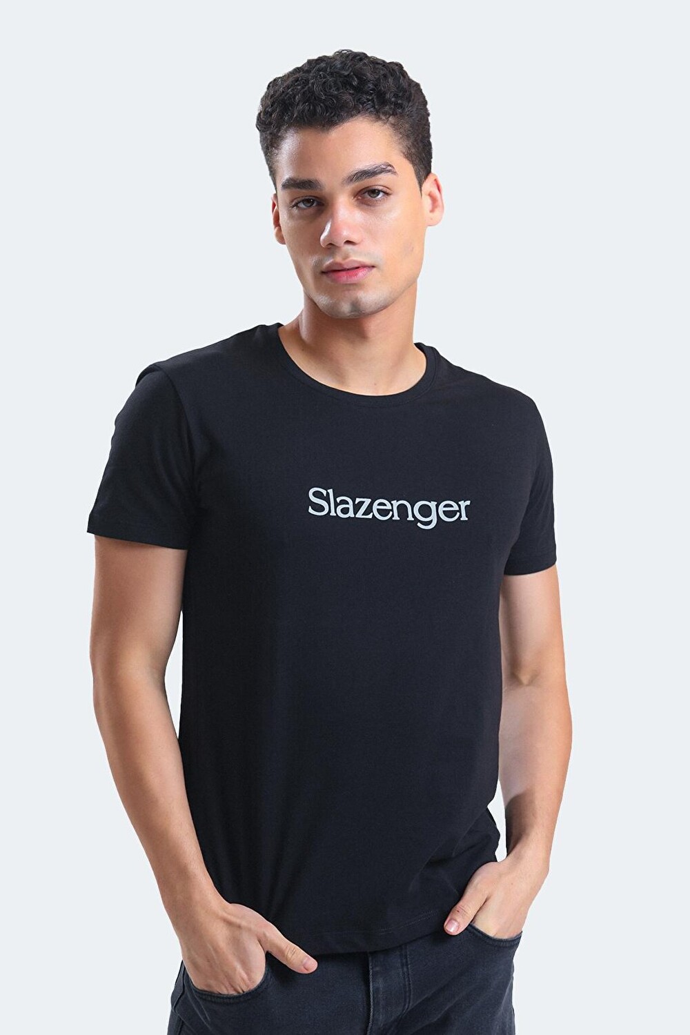

SABE I Мужская футболка черная SLAZENGER, Черный