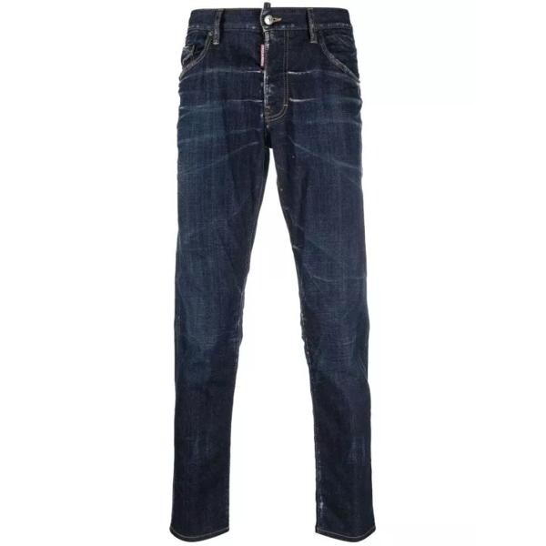 

Джинсы bleach-effect skinny denim jeans Dsquared2, синий