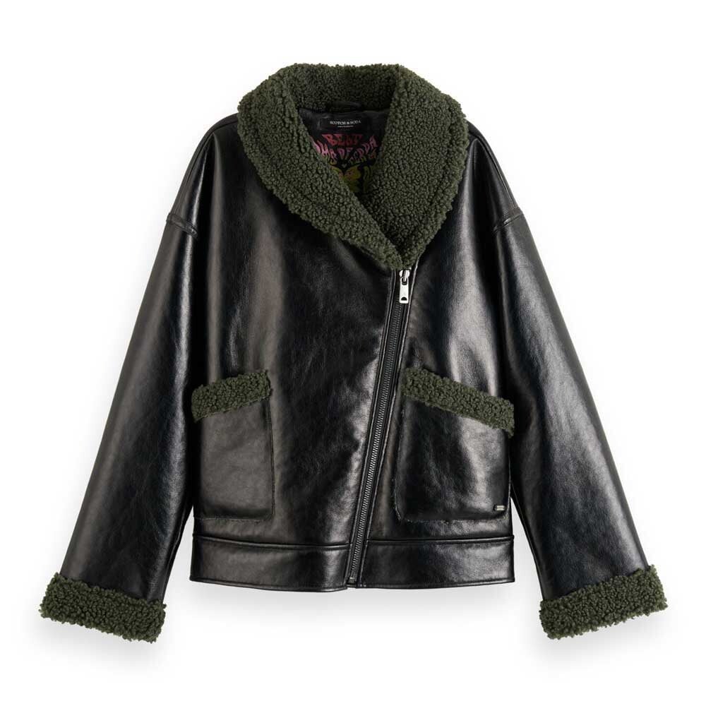 

Куртка Scotch & Soda 174674 Leather, зеленый
