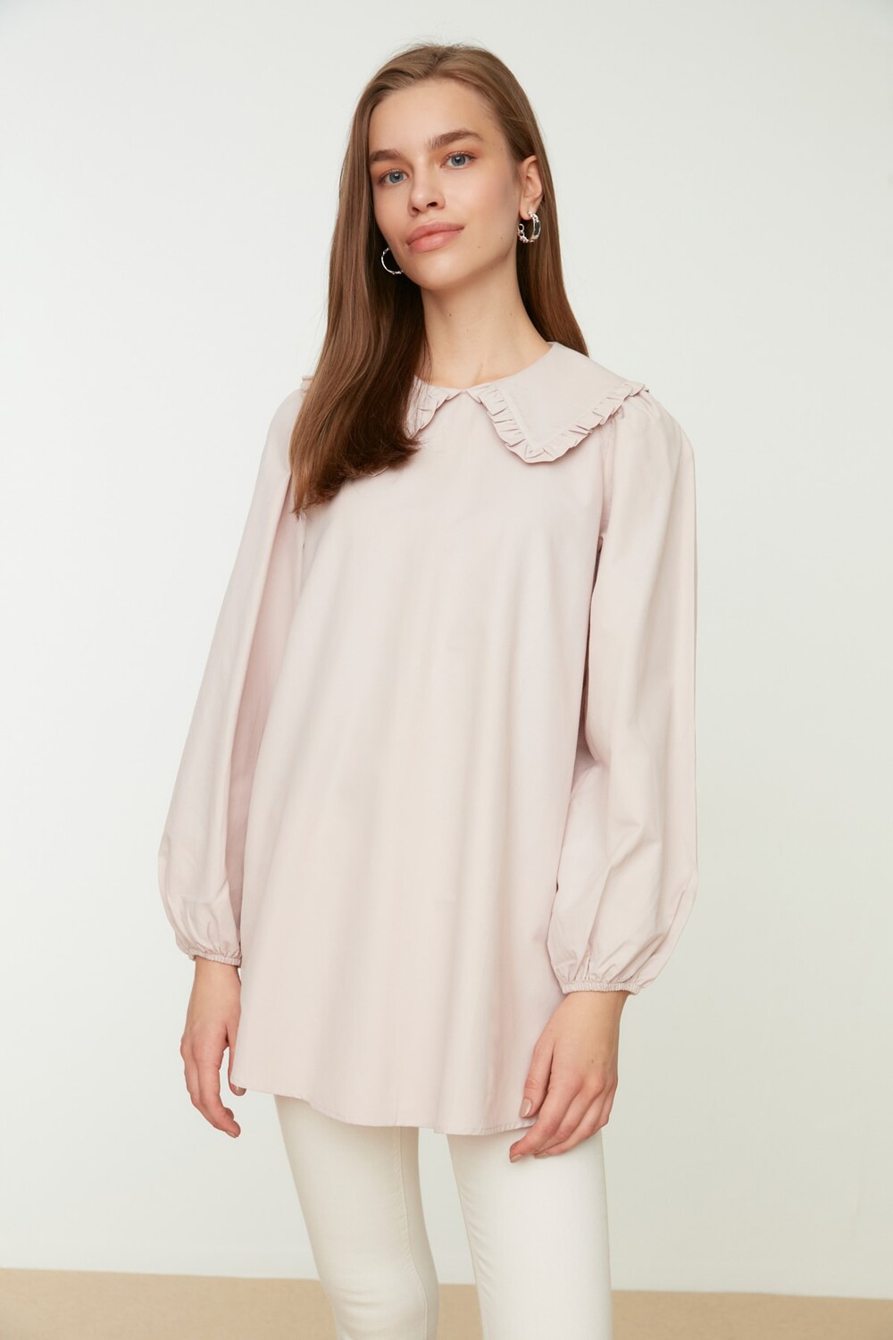 

Туника - Розовый - Классический крой Trendyol Modest, розовый