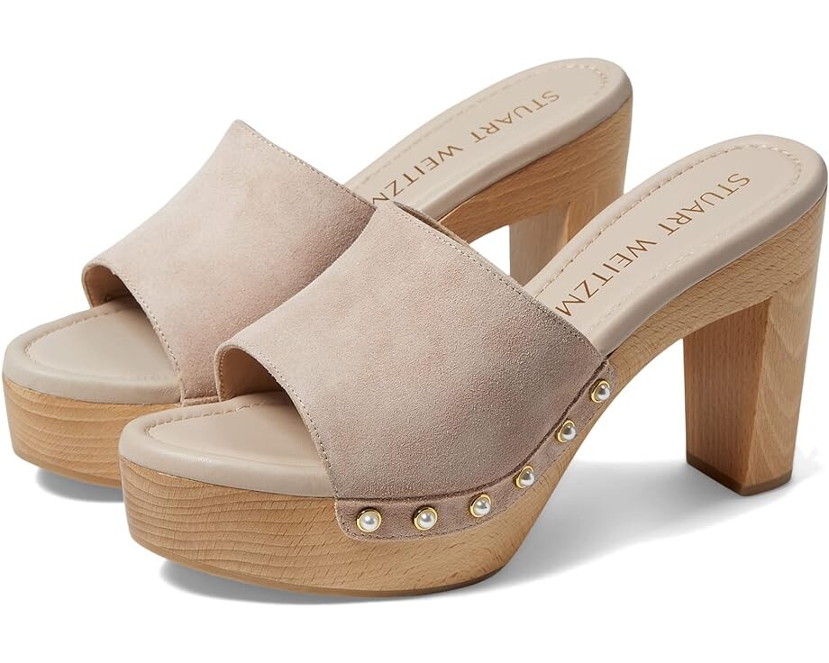 

Туфли Stuart Weitzman Pearl Clog 85 Sandal, цвет Cipria