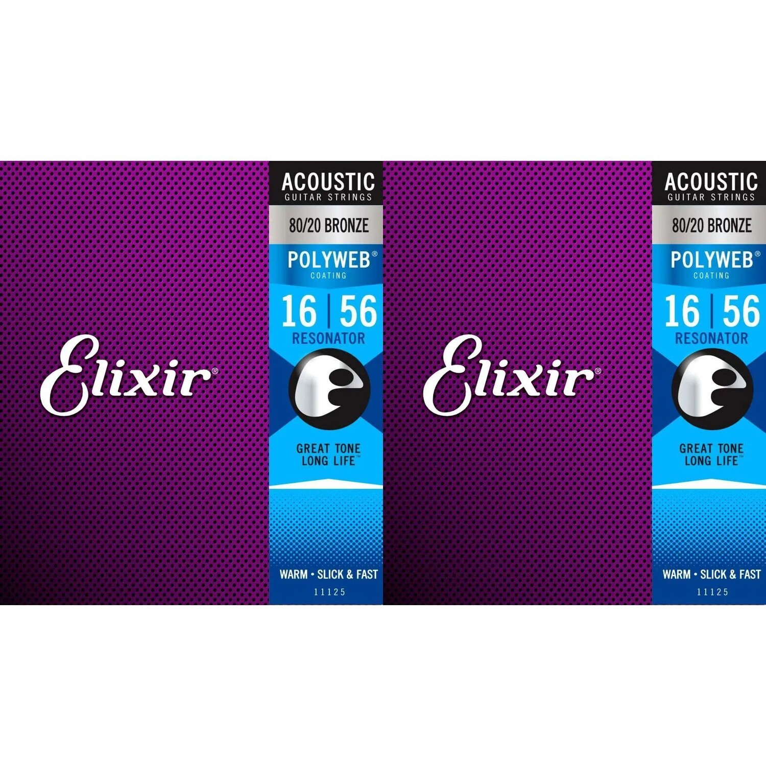 

Струны Elixir Strings 11125 Polyweb 80/20 Bronze для акустической гитары — резонатор .016-.056 (2 шт.)