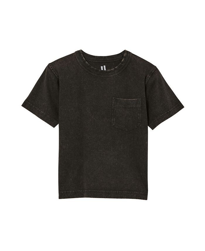 

Футболка The Essential с короткими рукавами для малышей и маленьких мальчиков COTTON ON, черный