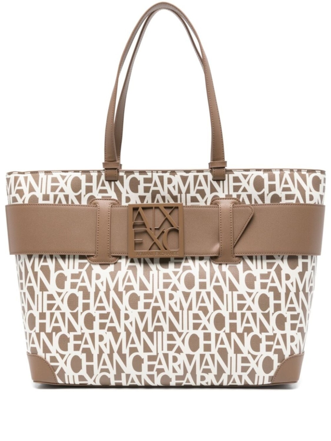 

Сумка-тоут с логотипом Armani Exchange, коричневый