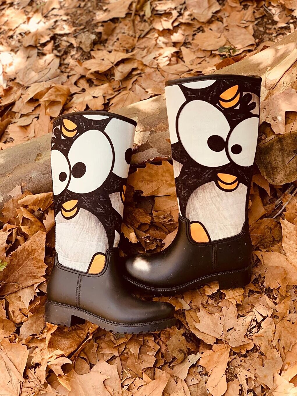 

Водонепроницаемые женские резиновые сапоги Cute Penguin на противоскользящей подошве Ç19136 Pembe Potin