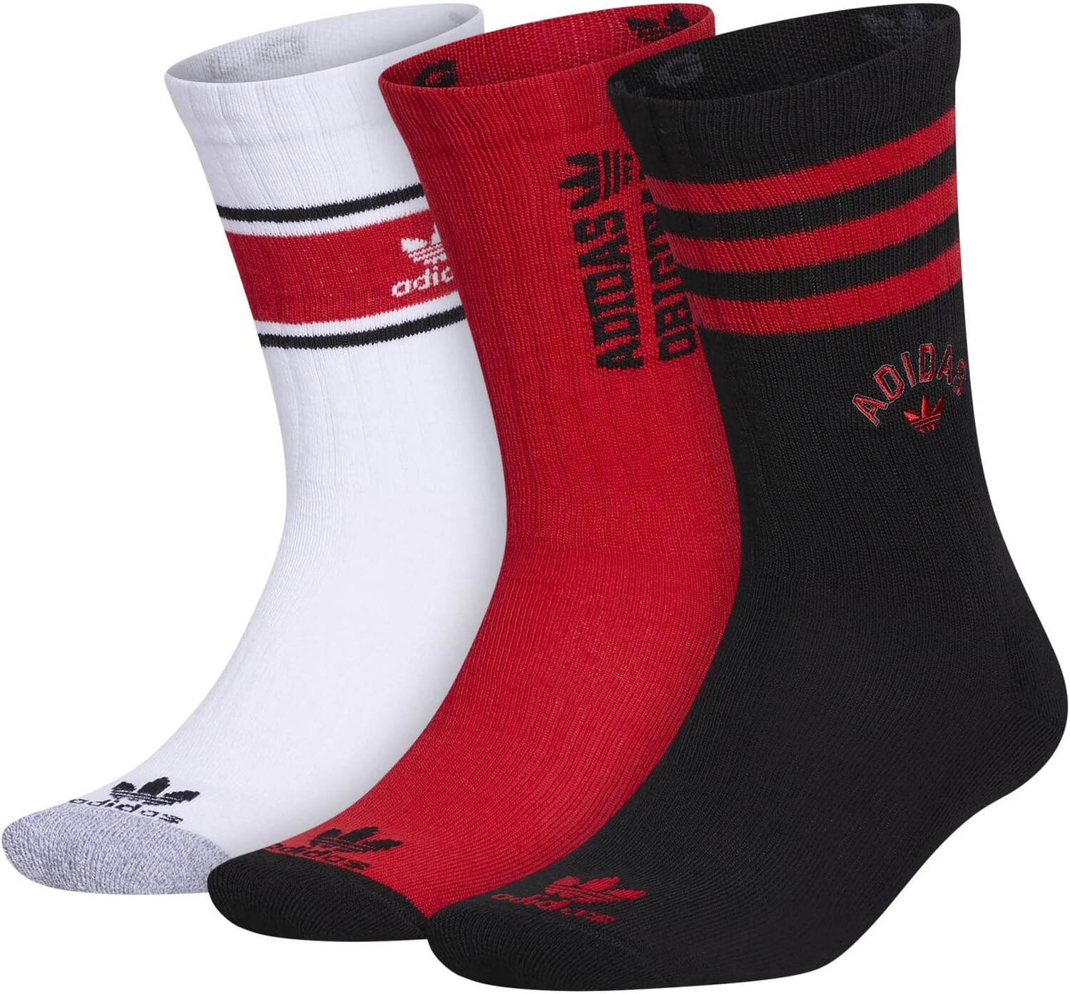 

Набор из 3 комплектов Originals New Prep Crew adidas, цвет Black/Better Scarlet/White