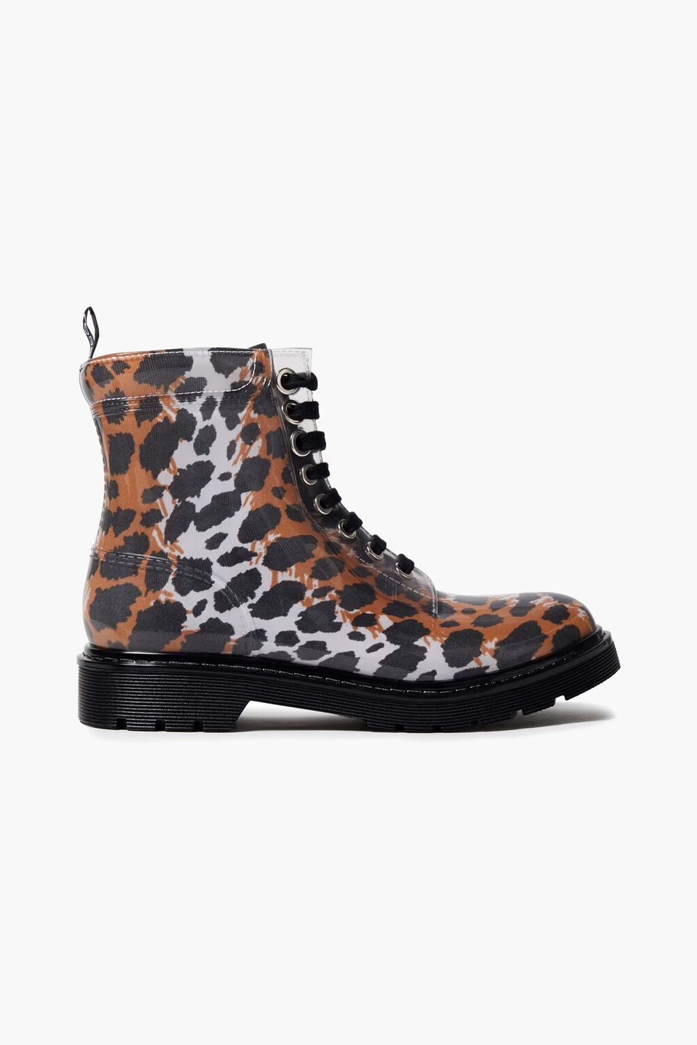 

Боевые ботинки из ПВХ с леопардовым принтом Sergio Rossi, цвет Animal print