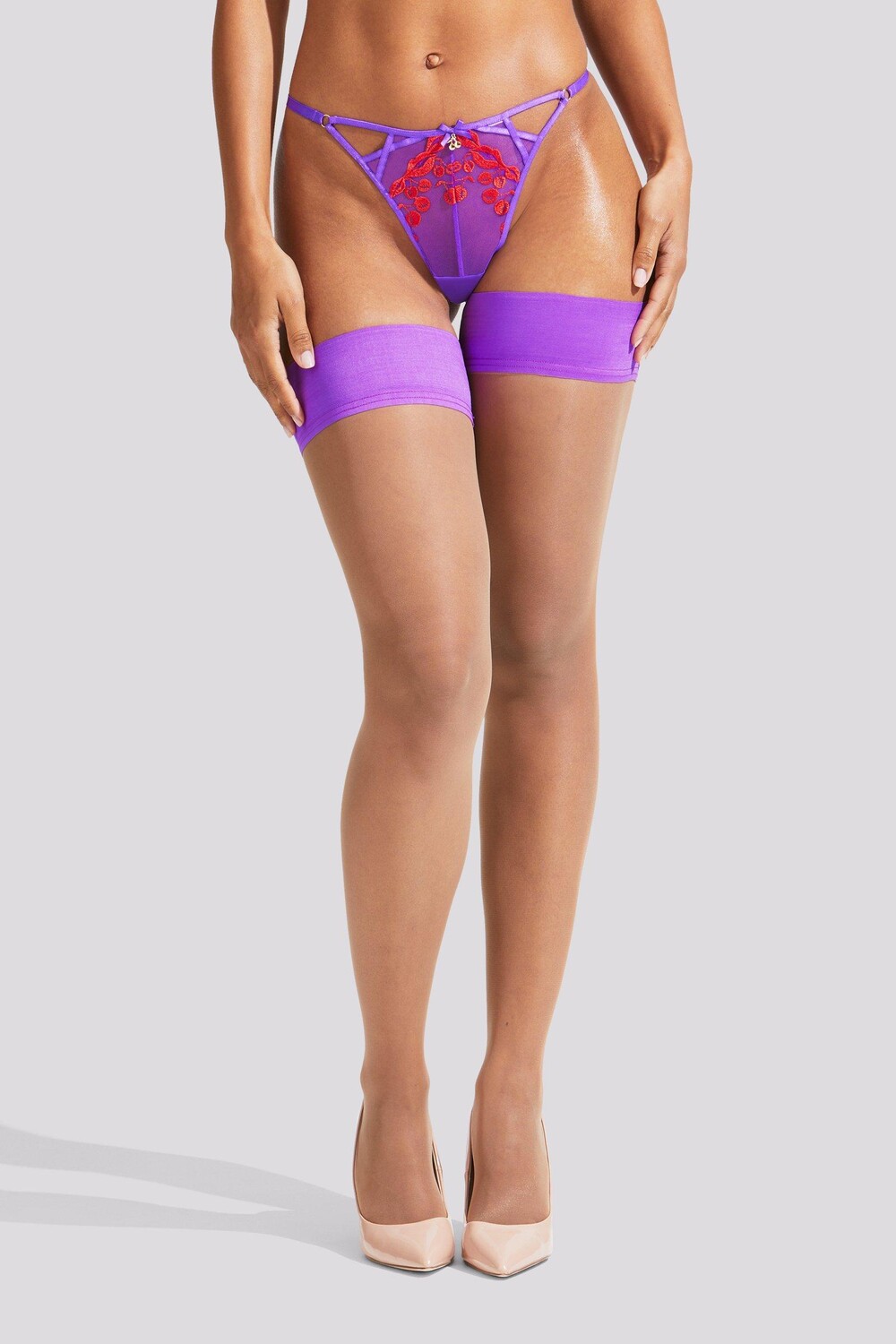 

Простые чулки сверху Ann Summers, фиолетовый