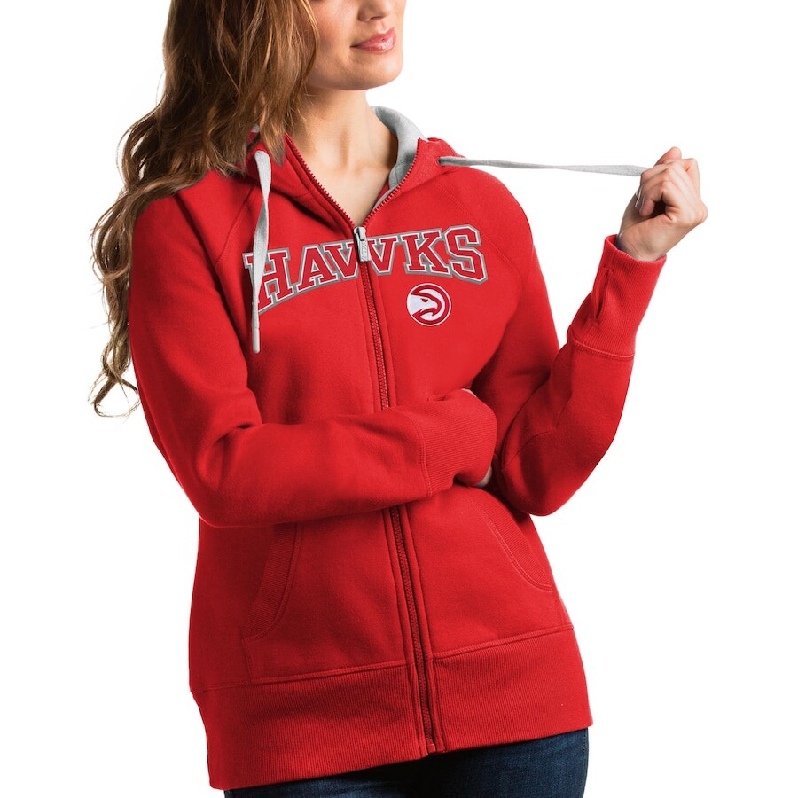 

Толстовка на молнии Antigua Atlanta Hawks, красный