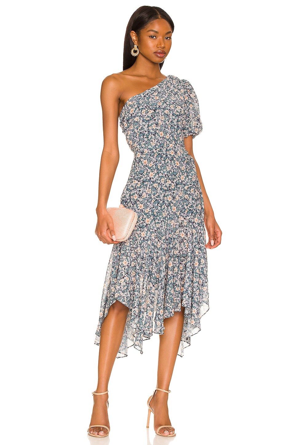 

Платье ASTR the Label Santorini, цвет Blue & Peach Multi Floral
