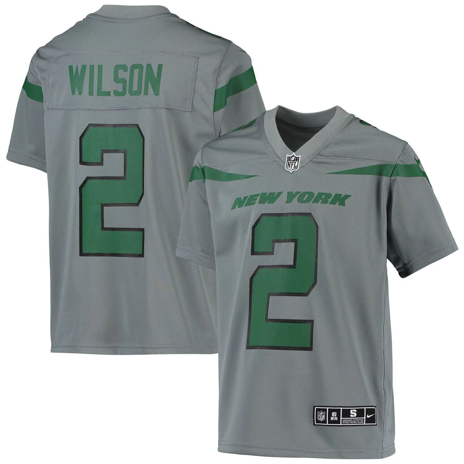 

Молодежная футболка Nike Zach Wilson Grey New York Jets Inverted Team Game Nike