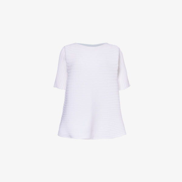 

Трикотажный топ свободного кроя Bounce Pleats Please Issey Miyake, белый