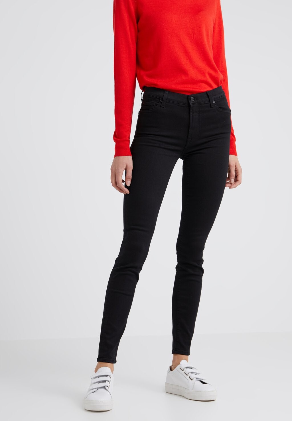

Джинсы Skinny Fit 7 for all mankind, иллюзия, прополосканный черный цвет