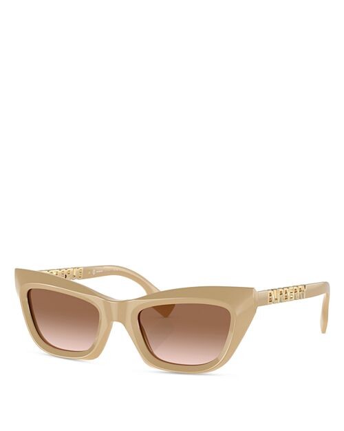 

Солнцезащитные очки «кошачий глаз», 51 мм Burberry, цвет Tan/Beige