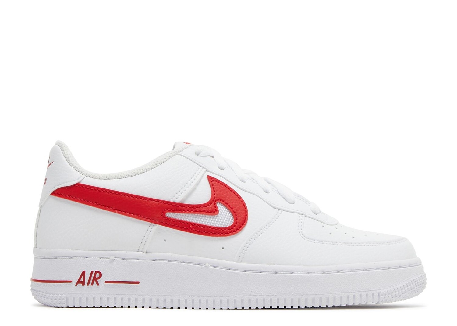 

Кроссовки Nike Air Force 1 Gs 'Cut-Out Swoosh - White University Red', белый