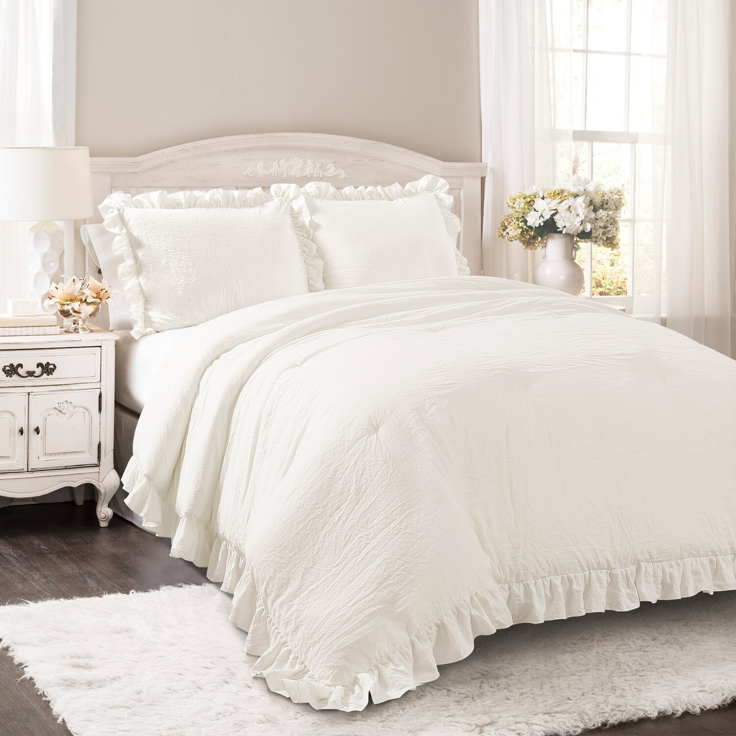 

Одеяло Reyna, белый комплект из 3 предметов King Lush Decor, цвет Off White