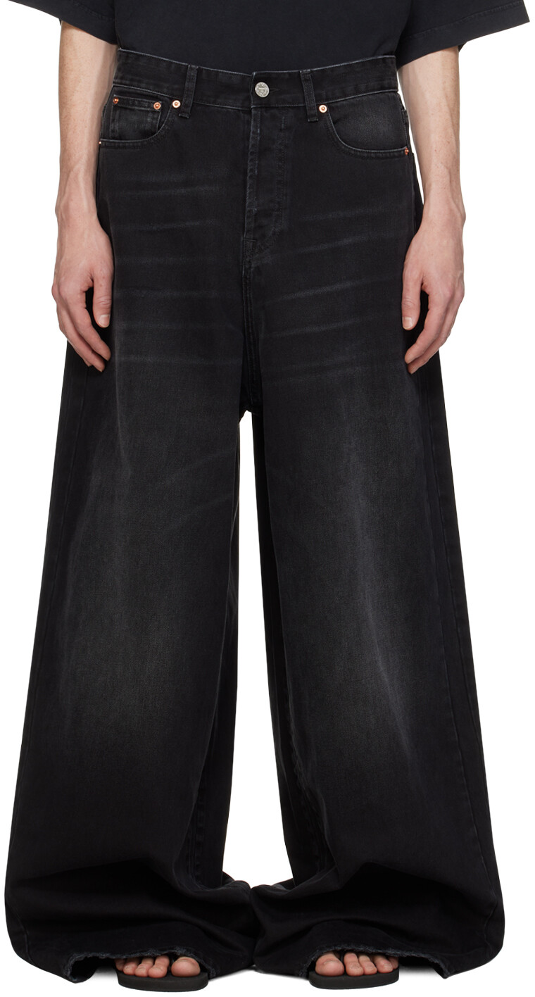 

Черные джинсы большой формы Vetements, цвет Black