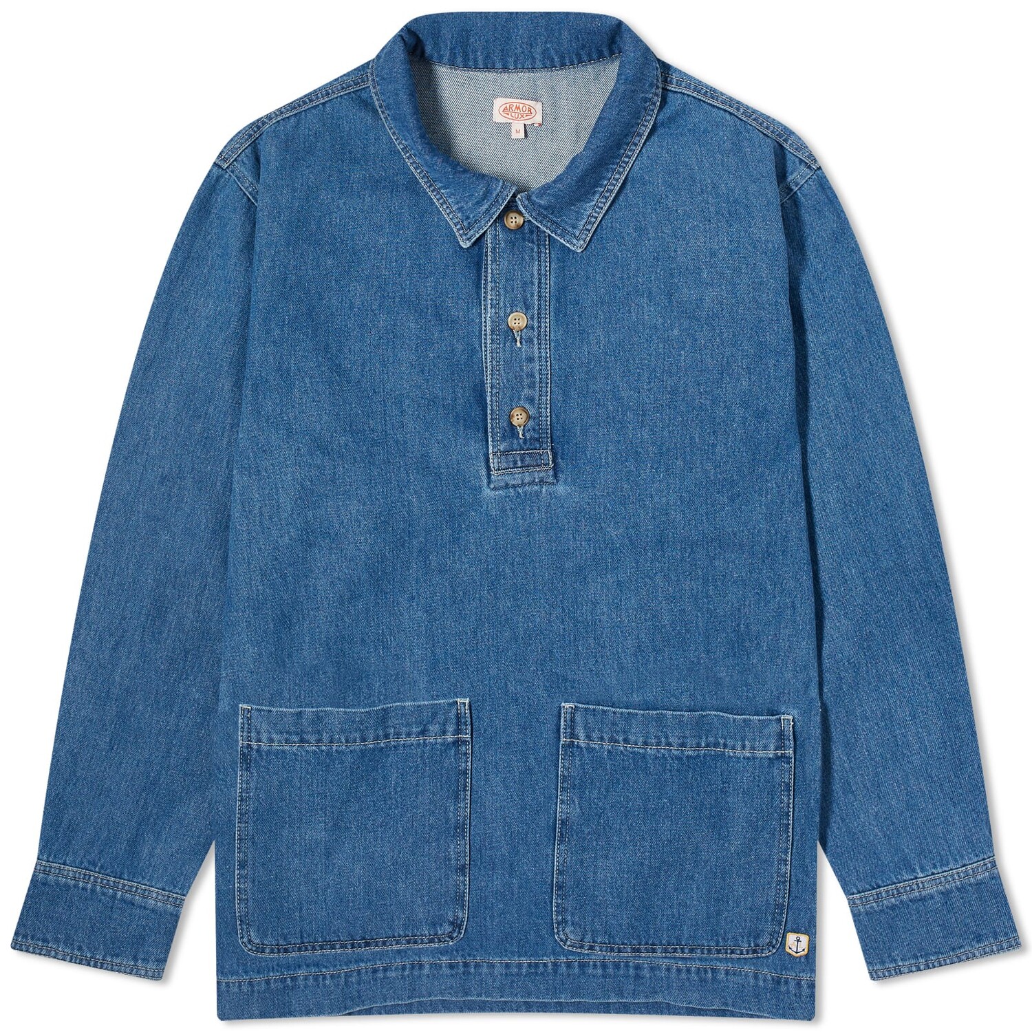 

Куртка Armor-Lux Denim Popover, цвет Rinsed