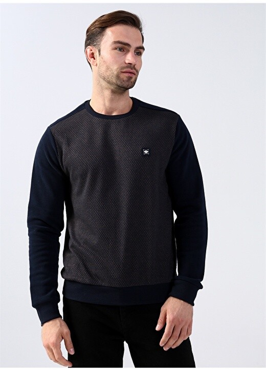 

Коричневый мужской свитшот с круглым вырезом Lee Cooper