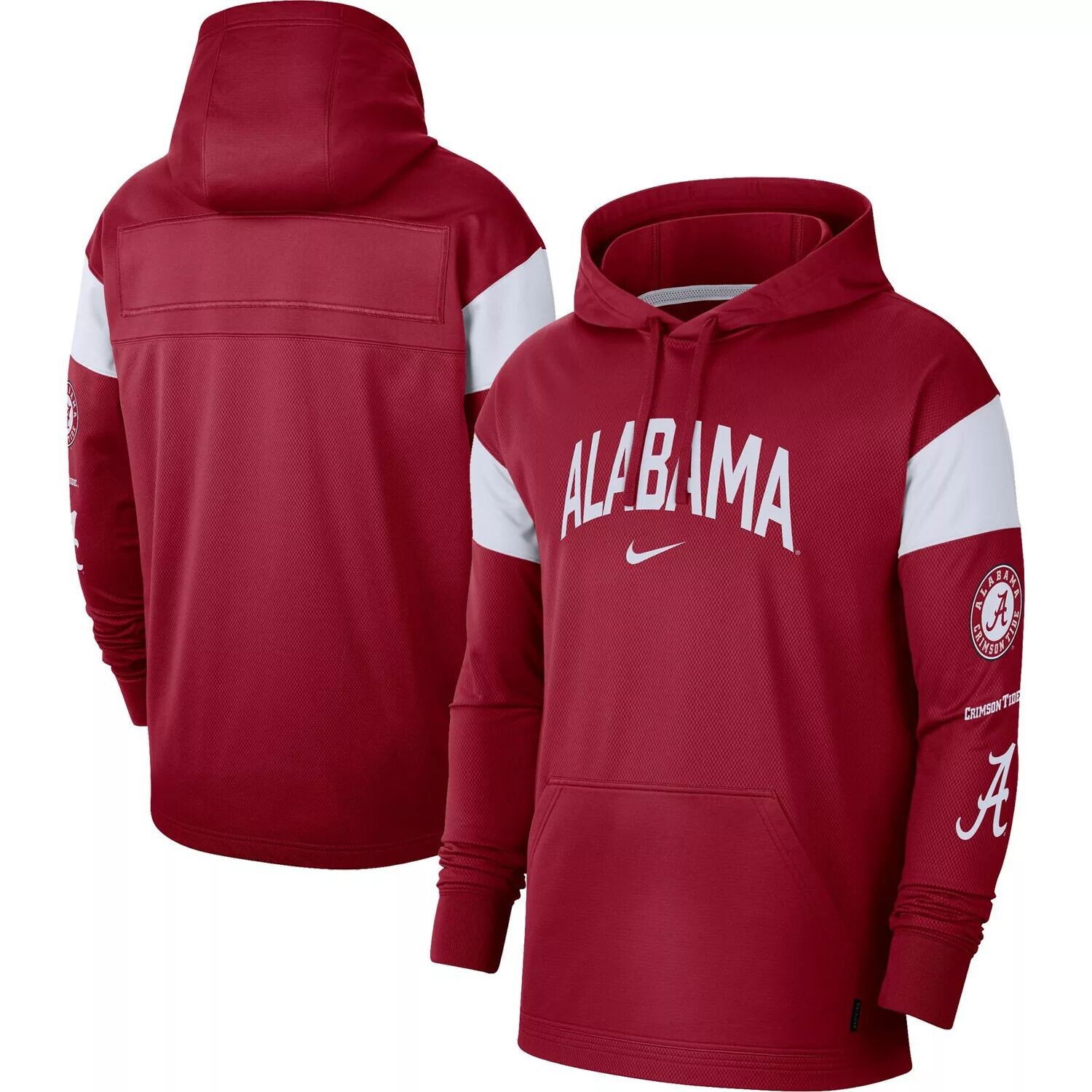 

Мужской пуловер с капюшоном Nike Crimson Alabama Crimson Tide Jersey Performance