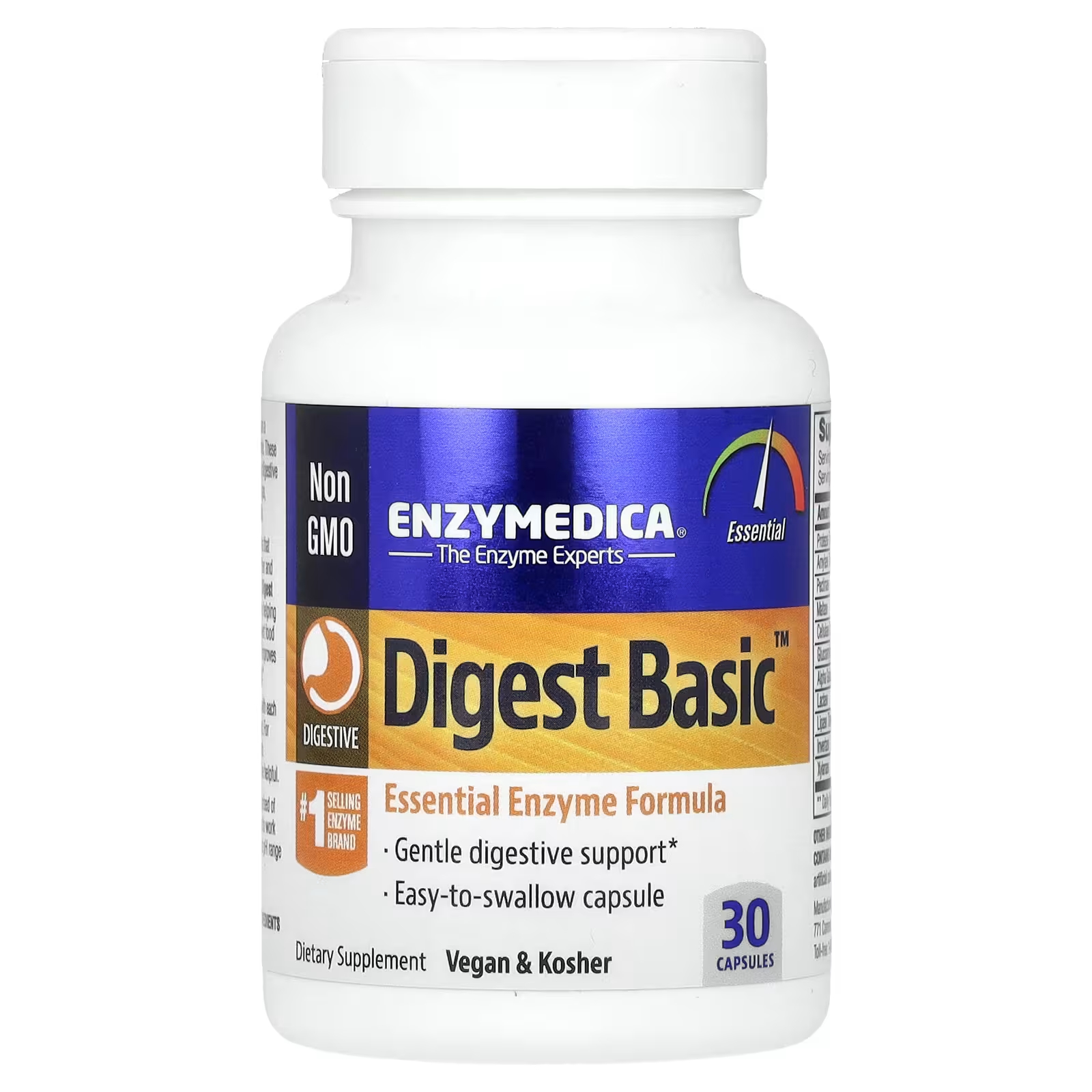 Enzymedica Digest Basic 30 капсул enzymedica digest комплексная ферментная формула 30 капсул