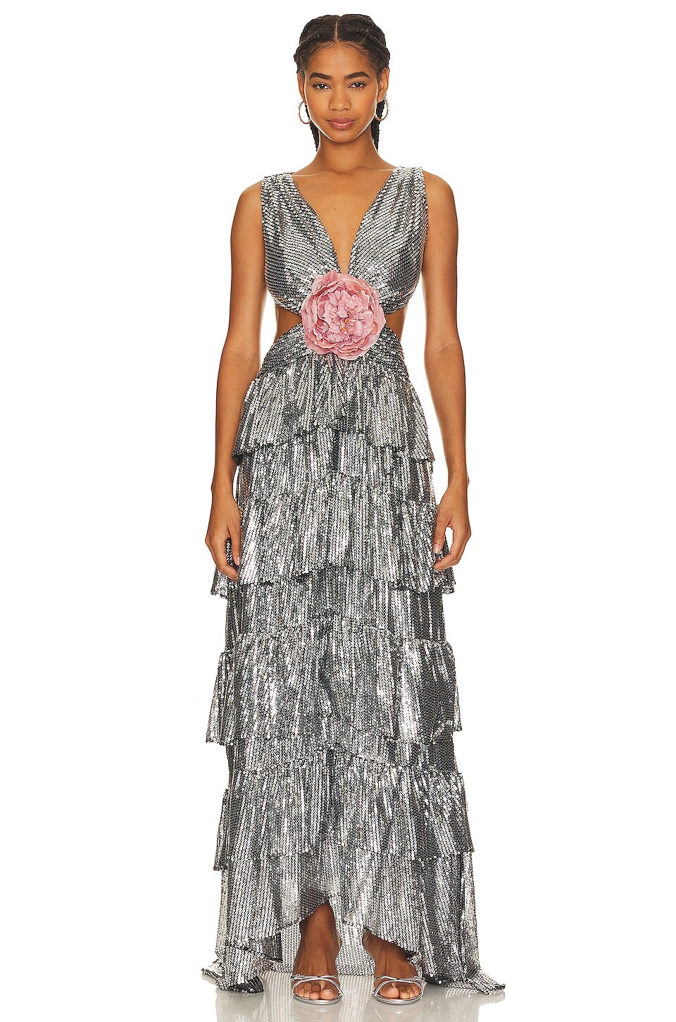 

Платье The New Arrivals by Ilkyaz Ozel Shirley Tiered Gown, цвет Cadillac Silver