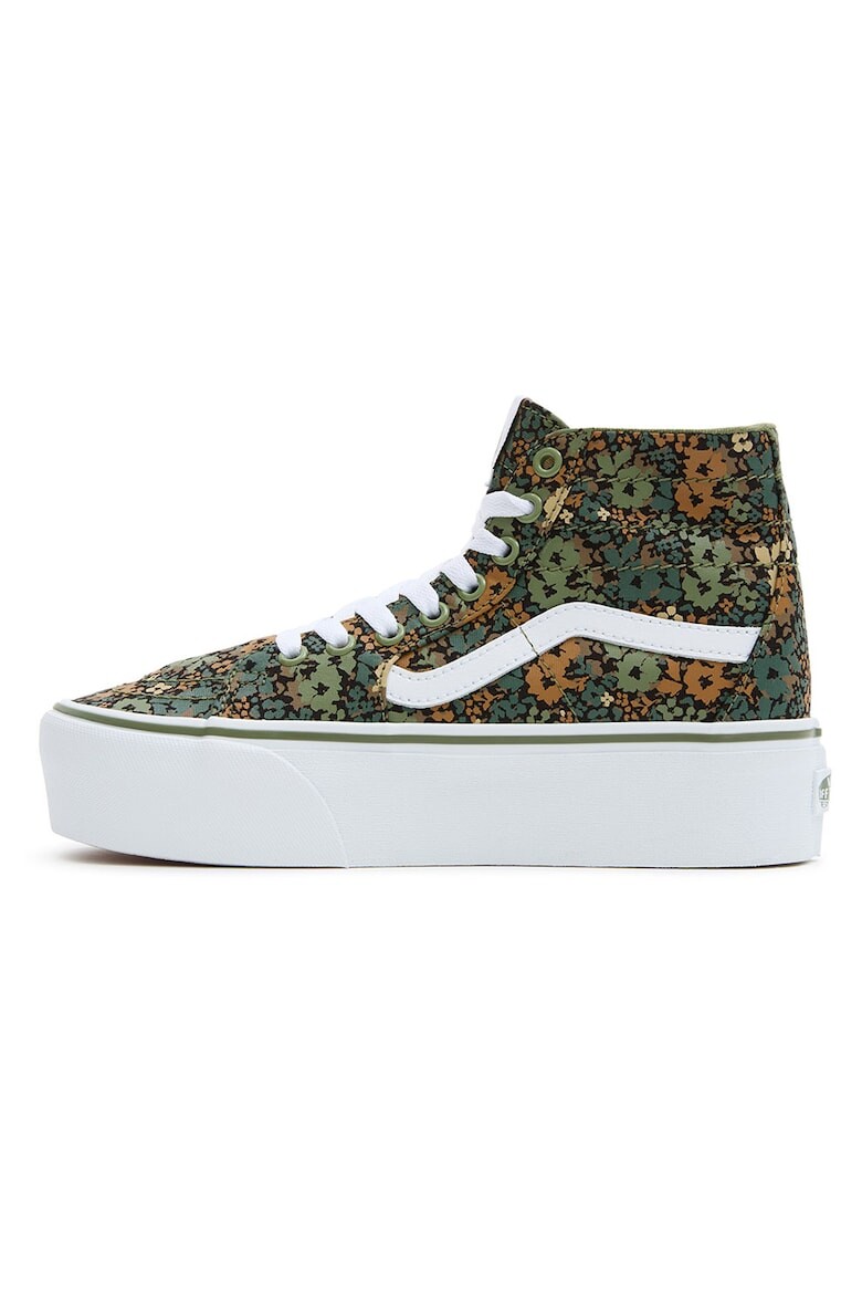 

Кроссовки на плоской платформе и принтом Vans, мультиколор