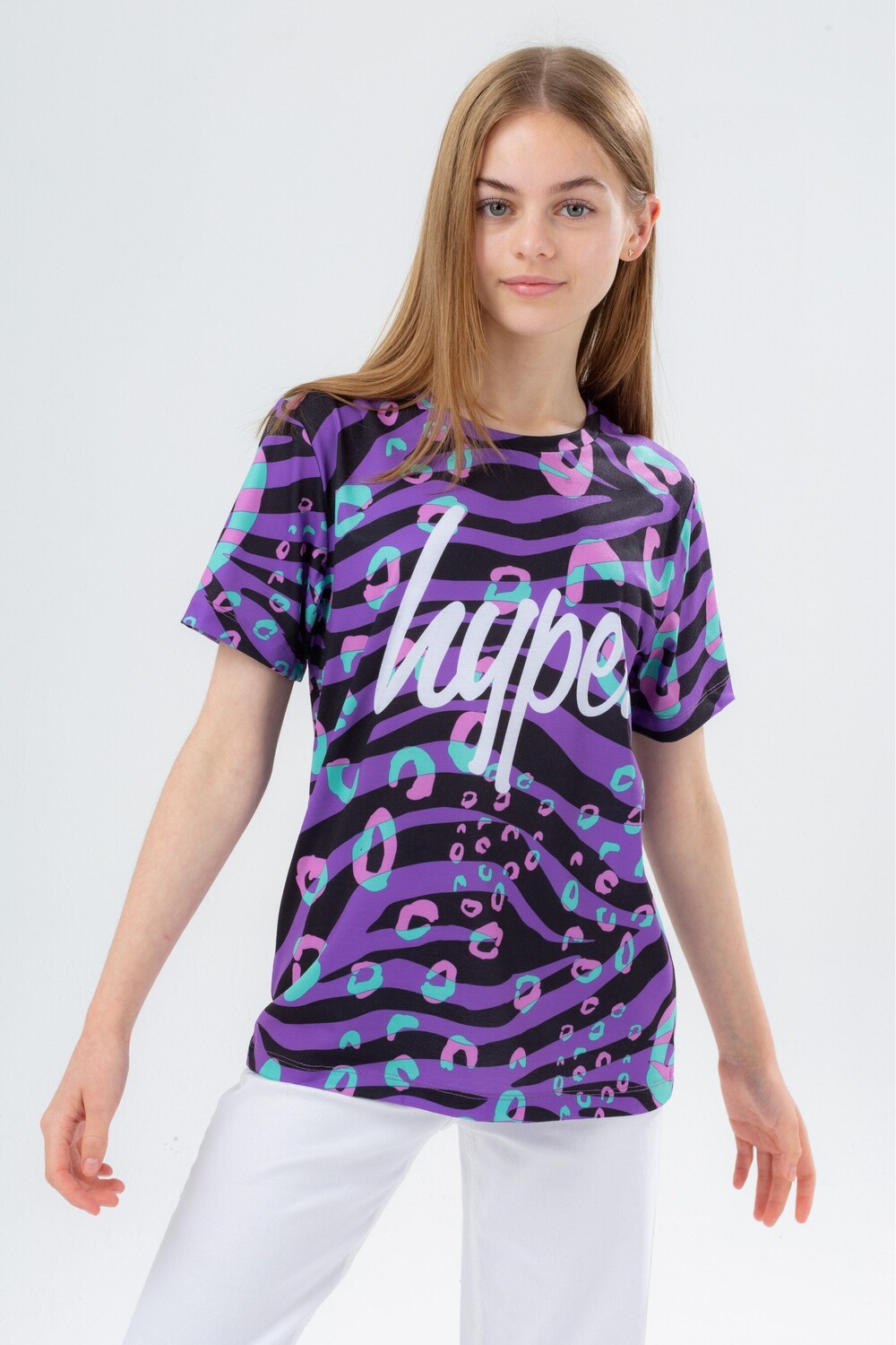 

Фиолетовая пятнистая футболка Funky Zeb-Pard Hype, фиолетовый